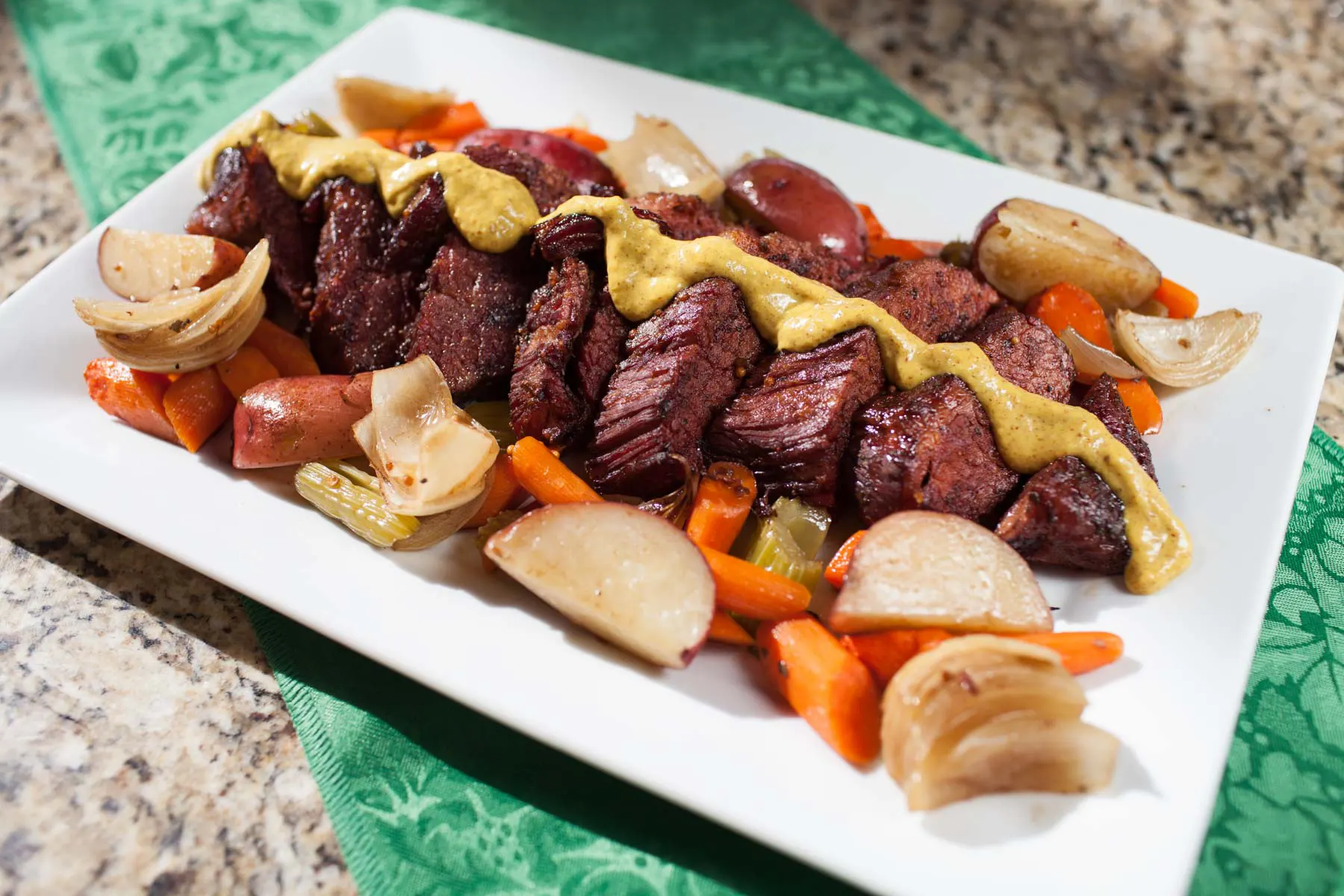 Grilling top corned beef